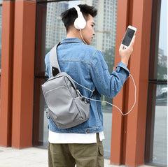 Waterproof Stylish Fold USB Charging Chest Bag