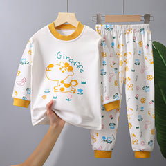 Children's Underwear Suit Cotton New Boys' Home Wear Baby All Cotton Thermal Girls' Long Johns Top & Bottom Children's Clothing