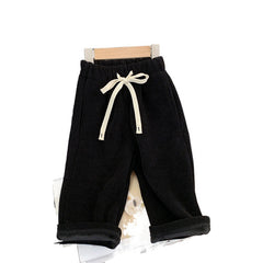 Straight-leg Pants Children Thick Warm Wide-leg Pants